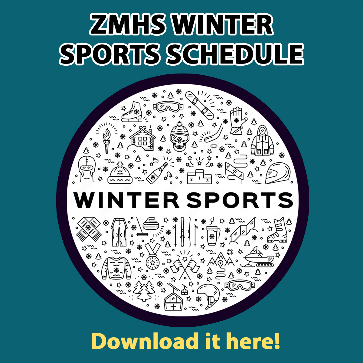 2024 Winter Sports Schedule Graphic