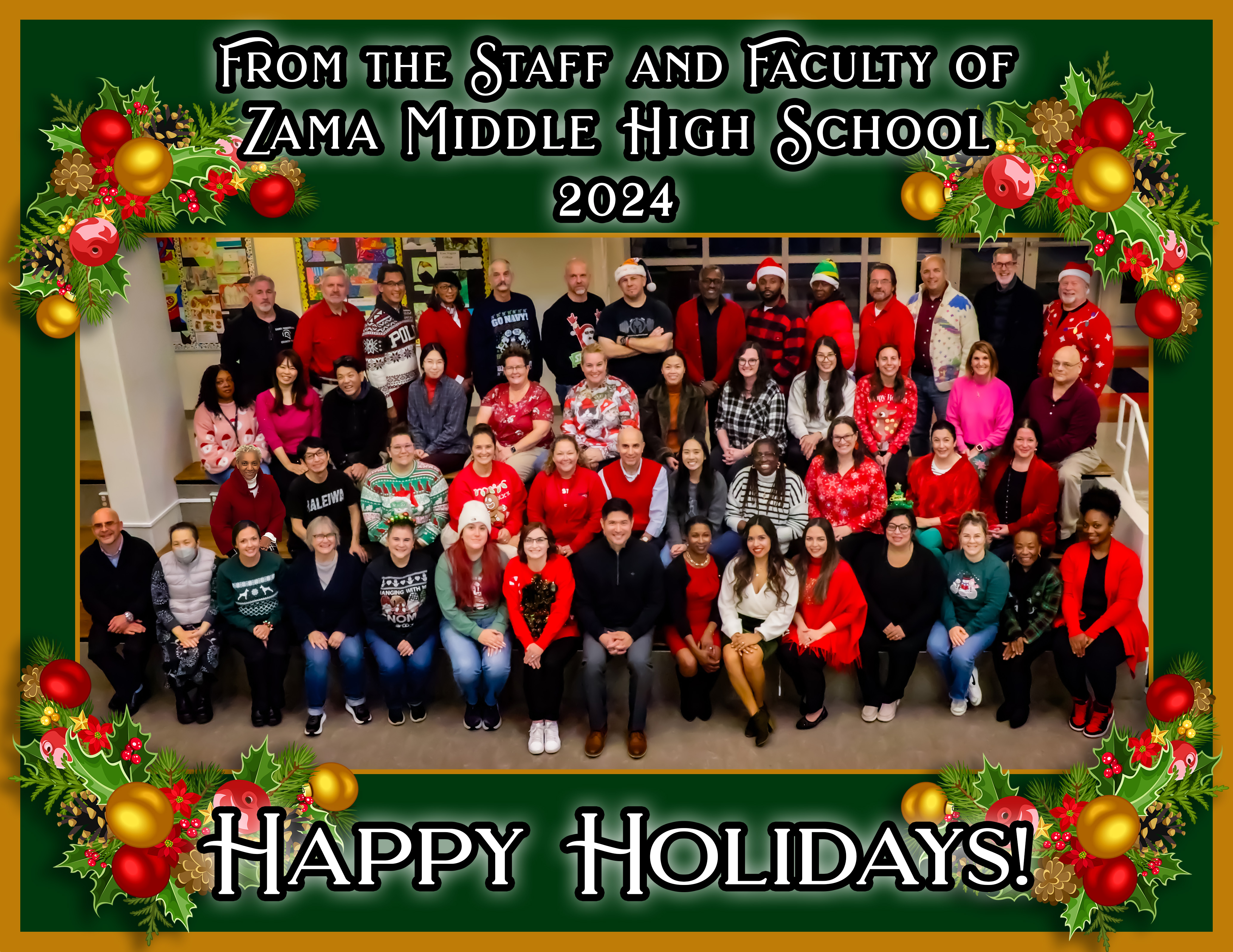 ZMHS 2024 Faculty Staff Christmas Card