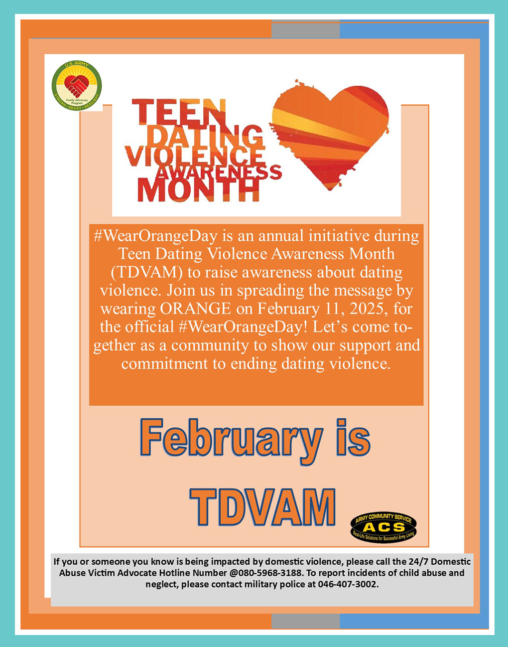 2025 TVDAM Wear Orange Flyer