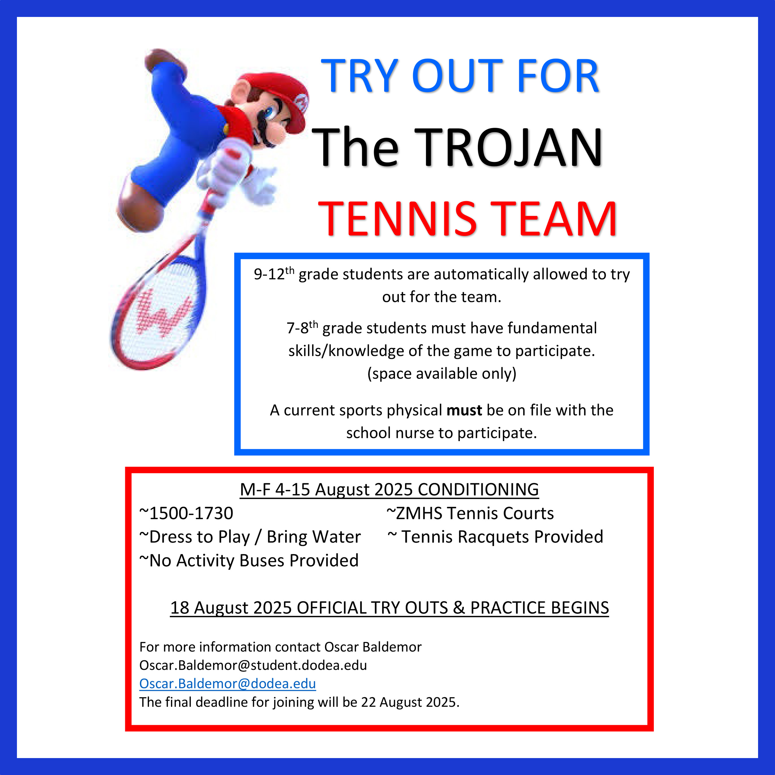 Tennis SY 2025-26